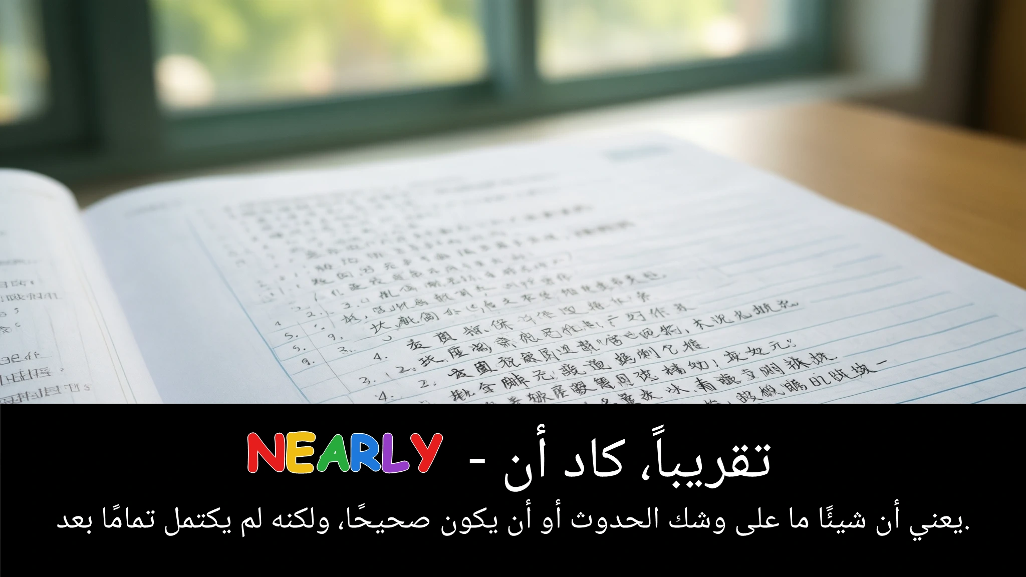 Arabic Illustration for nearly